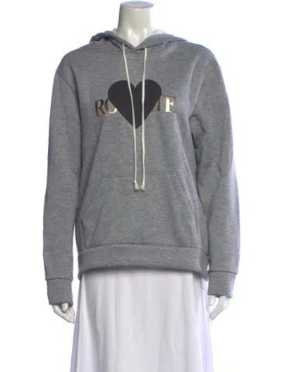 Pre-owned Rodarte Graphic Print Crew Neck Sweater In Grey