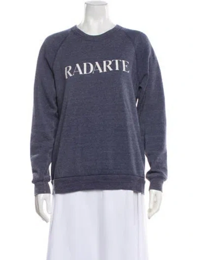 Pre-owned Rodarte Graphic Print Crew Neck Sweatshirt In Gray