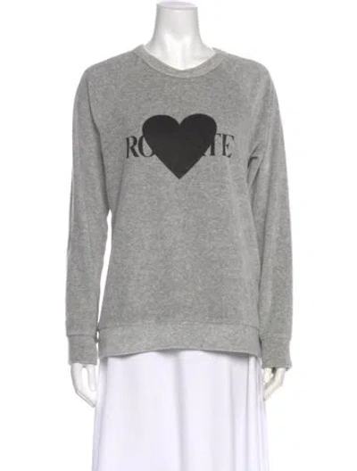 Pre-owned Rodarte Graphic Print Crew Neck Sweatshirt In Gray