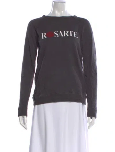 Pre-owned Rodarte Graphic Print Crew Neck Sweatshirt In Gray