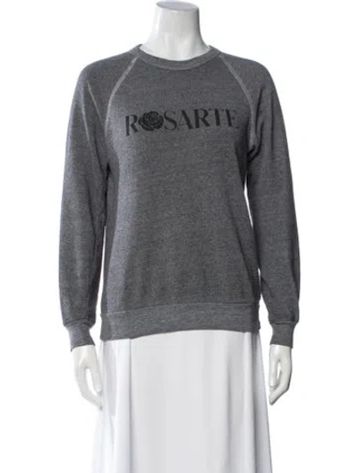 Pre-owned Rodarte Graphic Print Crew Neck Sweatshirt In Grey