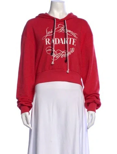 Pre-owned Rodarte Graphic Print Crew Neck Sweatshirt In Red