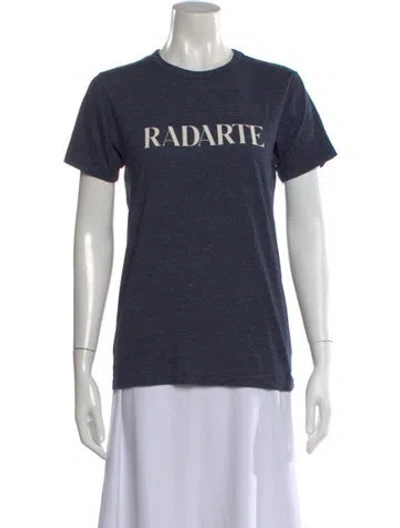 Pre-owned Rodarte Graphic Print Crew Neck T-shirt In Blue