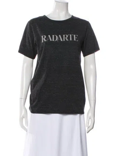 Pre-owned Rodarte Graphic Print Crew Neck T-shirt In Gray