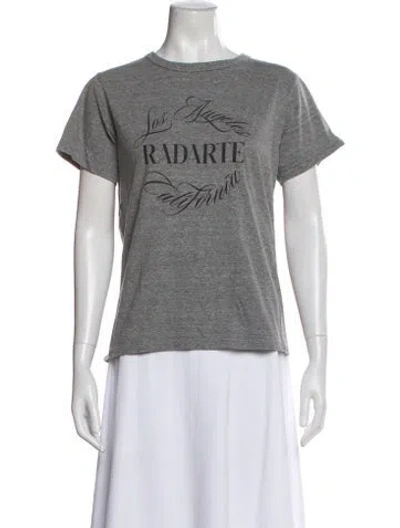 Pre-owned Rodarte Graphic Print Crew Neck T-shirt In Gray