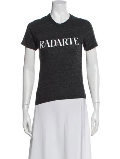 Pre-owned Rodarte Graphic Print Crew Neck T-shirt In Gray
