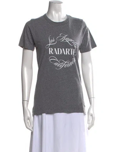 Pre-owned Rodarte Graphic Print Crew Neck T-shirt In Gray