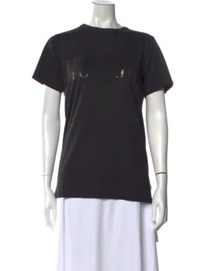 Pre-owned Rodarte Graphic Print Crew Neck T-shirt In Gray