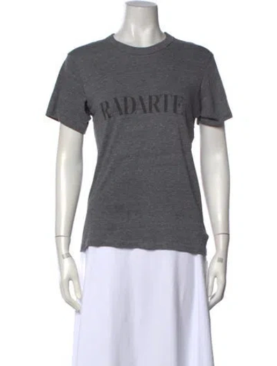 Pre-owned Rodarte Graphic Print Crew Neck T-shirt In Grey