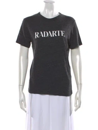 Pre-owned Rodarte Graphic Print Crew Neck T-shirt In Grey