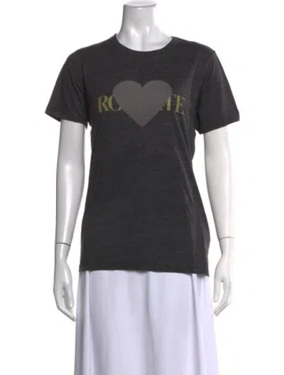 Pre-owned Rodarte Graphic Print Crew Neck T-shirt In Grey