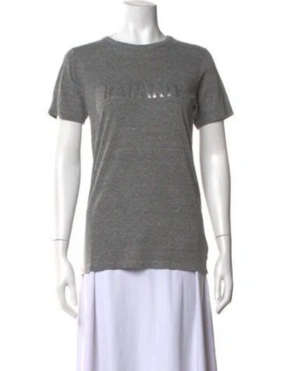 Pre-owned Rodarte Graphic Print Crew Neck T-shirt In Grey