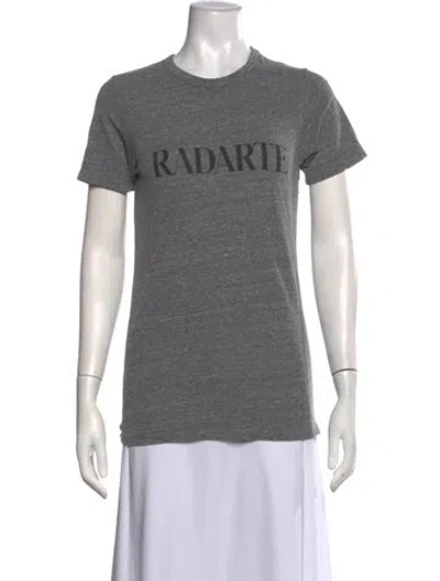 Pre-owned Rodarte Graphic Print Crew Neck T-shirt In Grey
