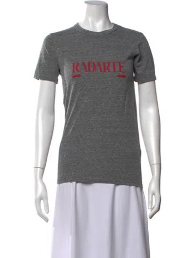 Pre-owned Rodarte Graphic Print Crew Neck T-shirt In Grey