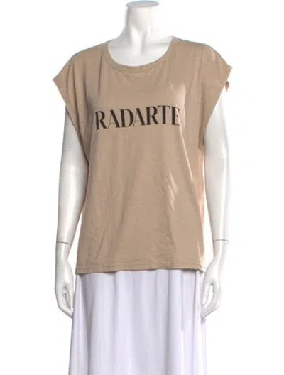 Pre-owned Rodarte Graphic Print Crew Neck T-shirt In Neutrals