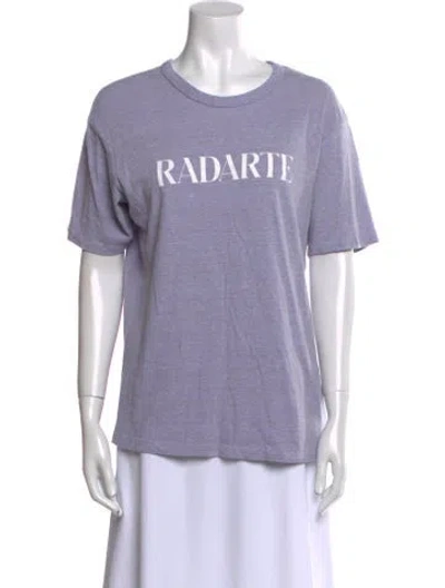 Pre-owned Rodarte Graphic Print Crew Neck T-shirt In Purple