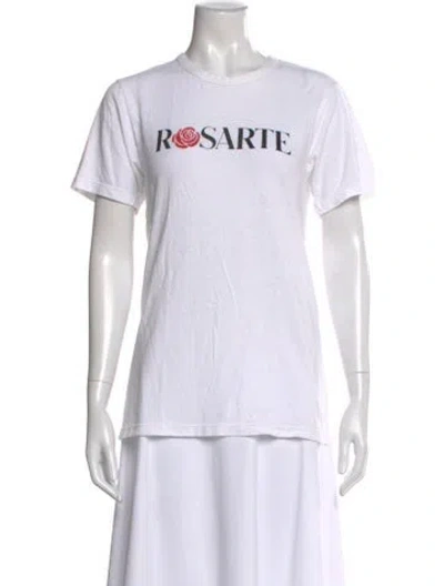 Pre-owned Rodarte Graphic Print Crew Neck T-shirt In White