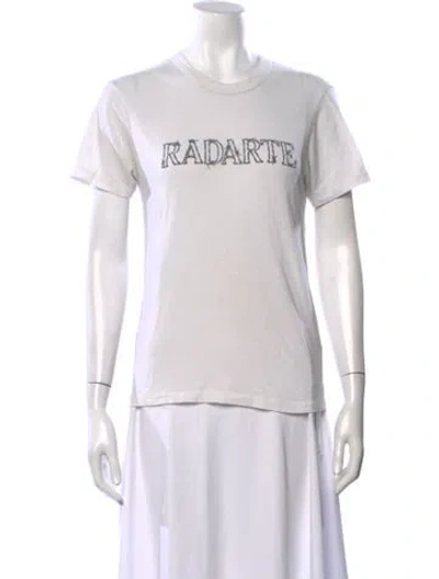 Pre-owned Rodarte Graphic Print Crew Neck T-shirt In White