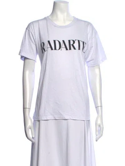 Pre-owned Rodarte Graphic Print Crew Neck T-shirt In White