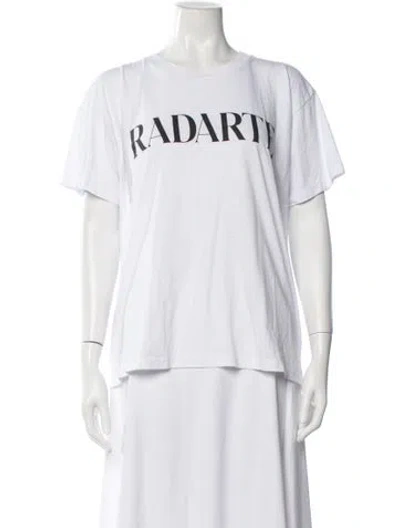Pre-owned Rodarte Graphic Print Crew Neck T-shirt In White