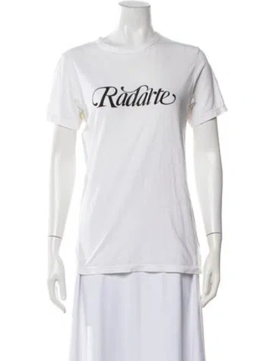 Pre-owned Rodarte Graphic Print Crew Neck T-shirt In White