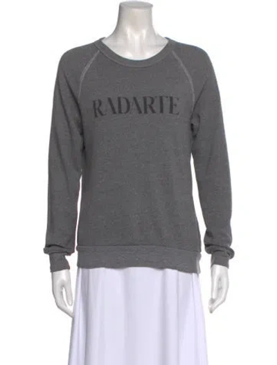 Pre-owned Rodarte Graphic Print Scoop Neck Sweater In Gray