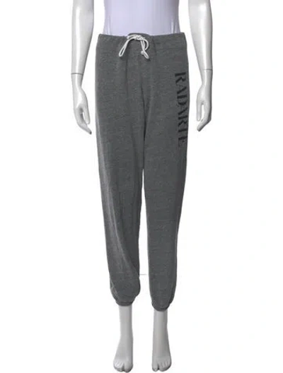 Pre-owned Rodarte Graphic Print Straight Leg Pants In Gray