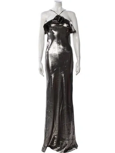 Pre-owned Rodarte Halterneck Long Dress In Multi