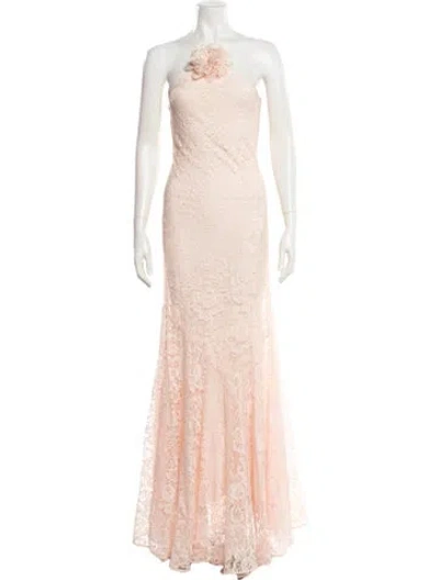 Pre-owned Rodarte Lace Long Dress In Pink