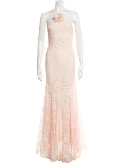 Pre-owned Rodarte Lace Long Dress In Pink