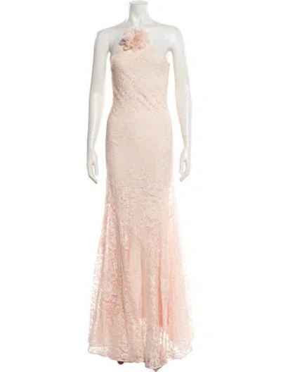 Pre-owned Rodarte Lace Long Dress In Pink