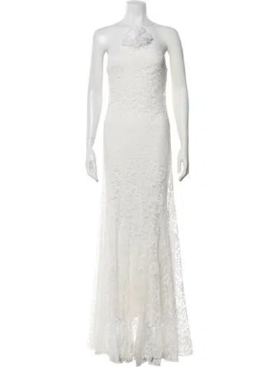 Pre-owned Rodarte Lace Long Dress In White