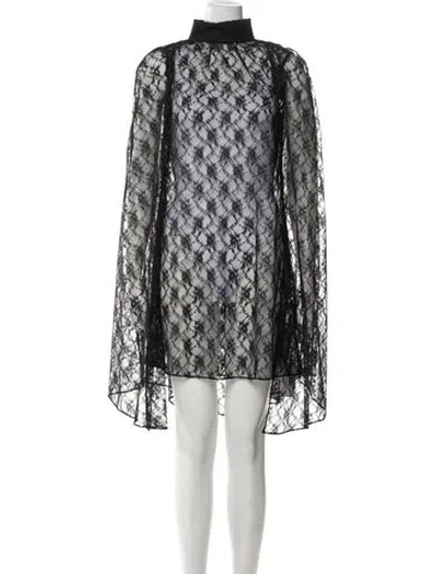 Pre-owned Rodarte Lace Pattern Knee-length Dress In Black