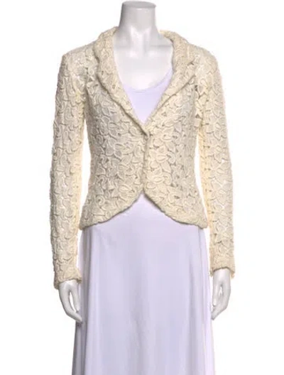 Pre-owned Rodarte Lace Pattern Sweater In Neutrals