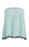Rodarte Lace Strapless Top In Blue