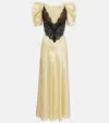 Rodarte Lace-trimmed Silk Charmeuse Gown