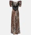 Rodarte Leopard-print Silk Satin Maxi Dress In Animal Print