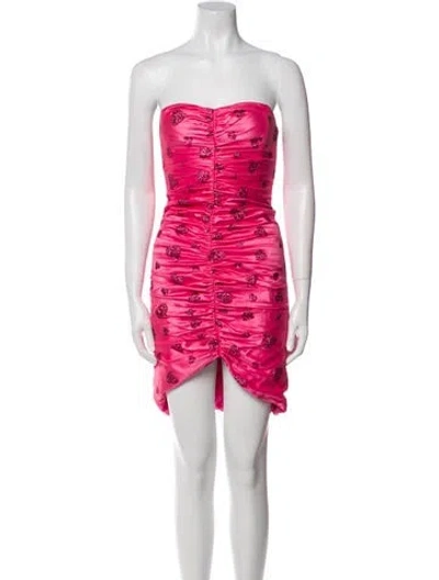 Pre-owned Rodarte Mesh Mini Dress In Pink