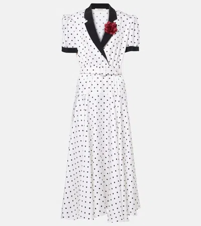 Rodarte Midikleid Aus Seiden-twill In Weiss