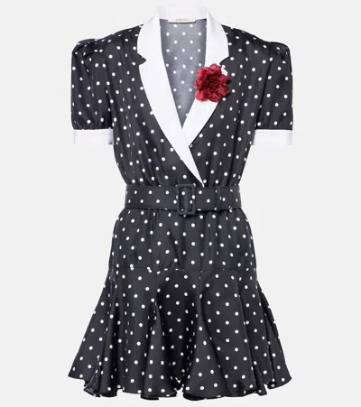 Rodarte Minikleid Aus Seiden-twill In Schwarz