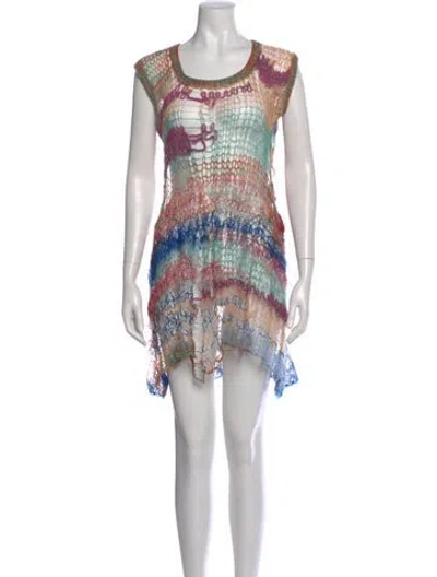 Pre-owned Rodarte Mohair Mini Dress In Green