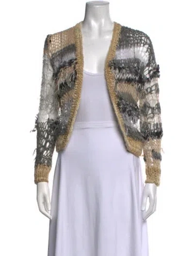 Pre-owned Rodarte Mohair Patterned Sweater In Neutrals