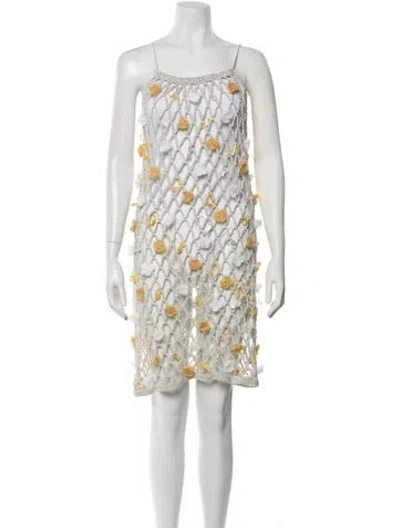 Pre-owned Rodarte Patterned Knee-length Dress In Neutral
