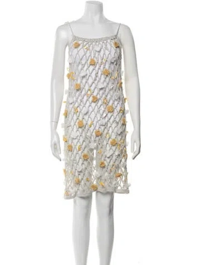 Pre-owned Rodarte Patterned Knee-length Dress In Neutral