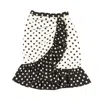 RODARTE RODARTE POLKA DOT RUFFLE SKIRT - WHITE/BLACK