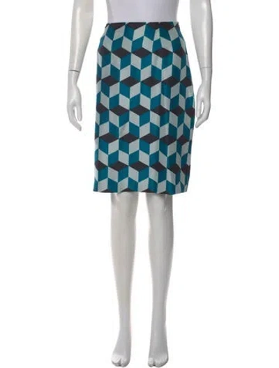Pre-owned Rodarte Silk Knee-length Skirt In Blue