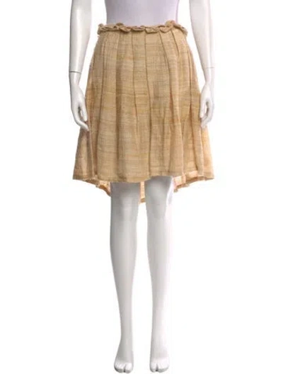 Pre-owned Rodarte Silk Knee-length Skirt In Neutral