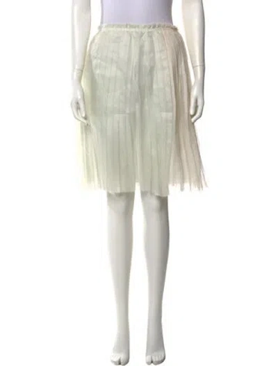 Pre-owned Rodarte Silk Knee-length Skirt In White