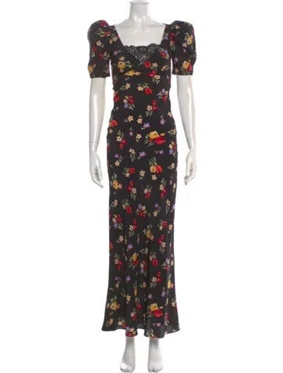 Pre-owned Rodarte Silk Long Dress In Black