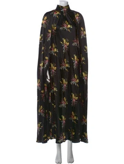 Pre-owned Rodarte Silk Long Dress In Black
